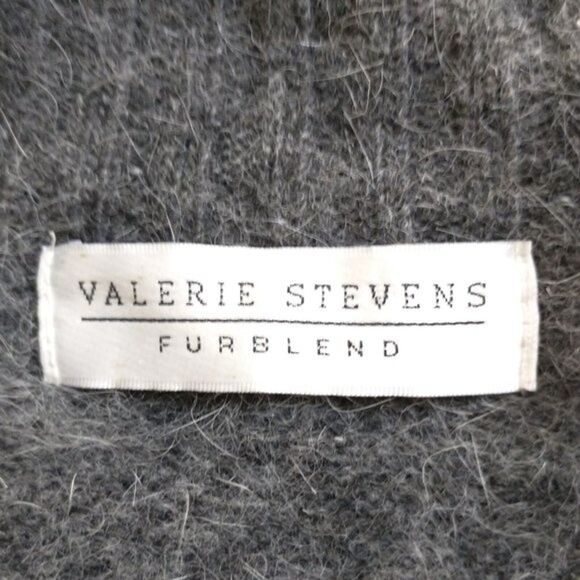 Valerie Stevens L Lambswool Angora Full Zip Cardigan Snowflake Fair Isle Holiday - Picture 9 of 16